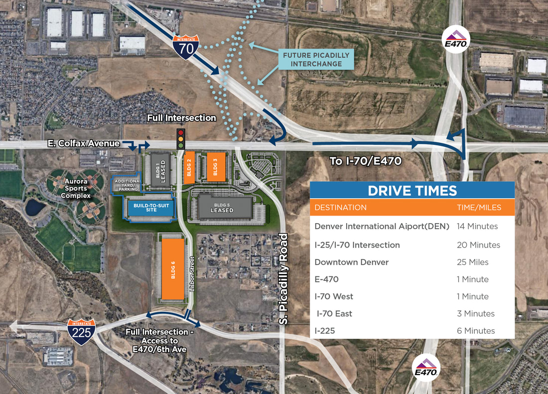 Stafford Logistics Center in Aurora, CO offers industrial & warehouse space for lease near Denver, and build-to-suit availability in a ±4.4 million SF business park